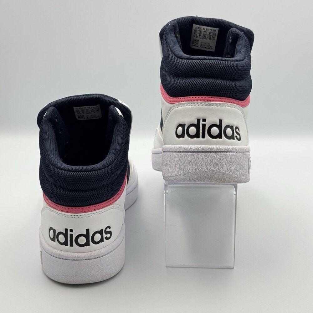 Adidas Hoops 3.0 Mid Womens 7.5 White Black GW5455 NWOB - Picture 4 of 8